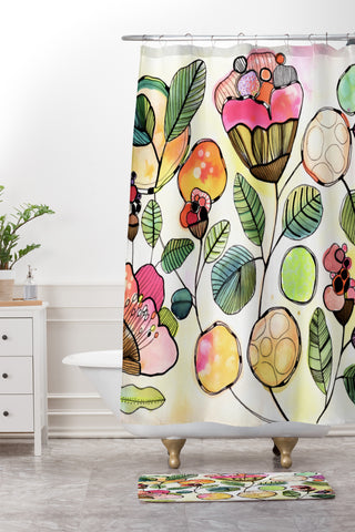 CayenaBlanca Magic Bubbles Shower Curtain And Mat