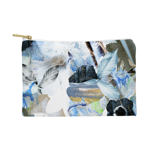 CayenaBlanca Marbled flowers Pouch