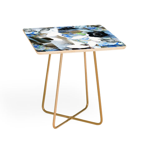 CayenaBlanca Marbled flowers Side Table