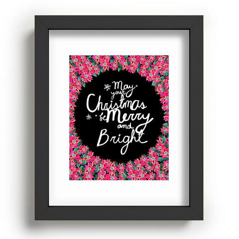 CayenaBlanca May your Christmas be Merry and Bright Recessed Framing Rectangle