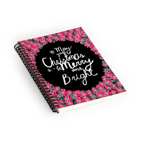 CayenaBlanca May your Christmas be Merry and Bright Spiral Notebook