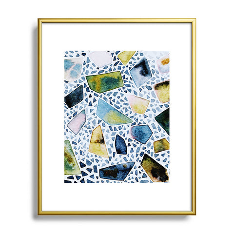 CayenaBlanca Mineral canvas Metal Framed Art Print