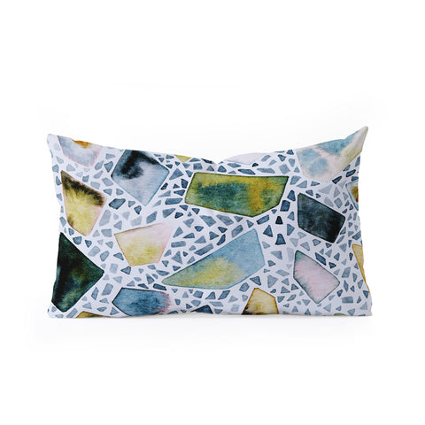 CayenaBlanca Mineral canvas Oblong Throw Pillow