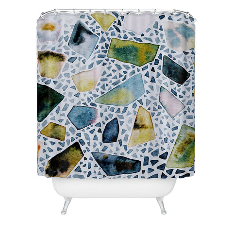 CayenaBlanca Mineral canvas Shower Curtain