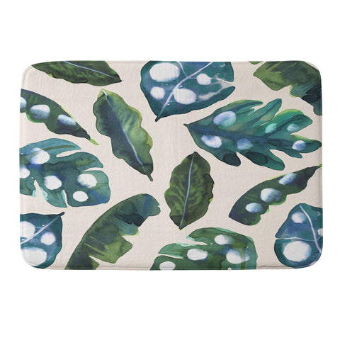 CayenaBlanca Minimal Jungle Memory Foam Bath Mat