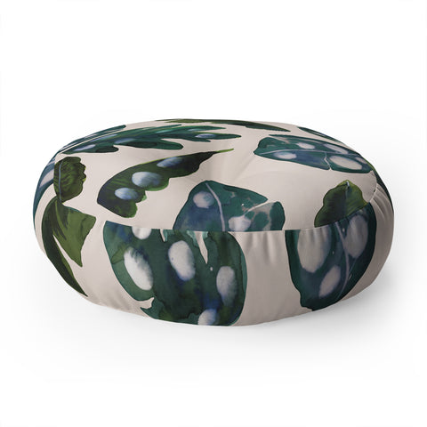 CayenaBlanca Minimal Jungle Floor Pillow Round