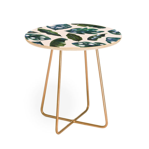 CayenaBlanca Minimal Jungle Round Side Table
