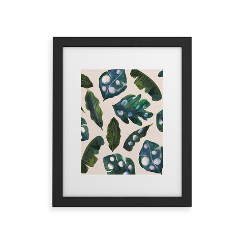 CayenaBlanca Minimal Jungle Framed Art Print