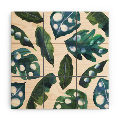 CayenaBlanca Minimal Jungle Wood Wall Mural