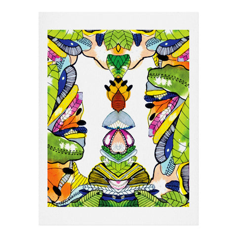 CayenaBlanca Mirror Floral Art Print