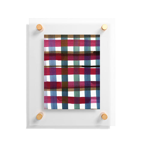 CayenaBlanca Modern Christmas Plaids Floating Acrylic Print