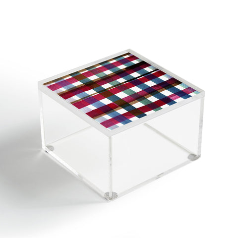 CayenaBlanca Modern Christmas Plaids Acrylic Box