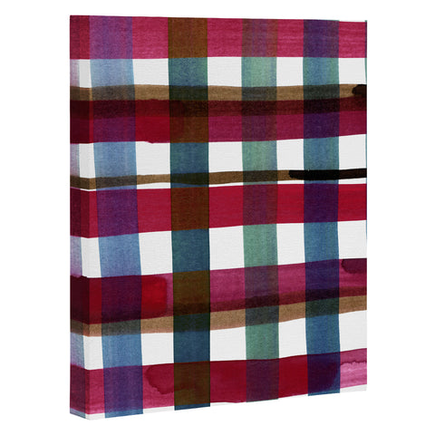 CayenaBlanca Modern Christmas Plaids Art Canvas