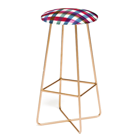 CayenaBlanca Modern Christmas Plaids Bar Stool