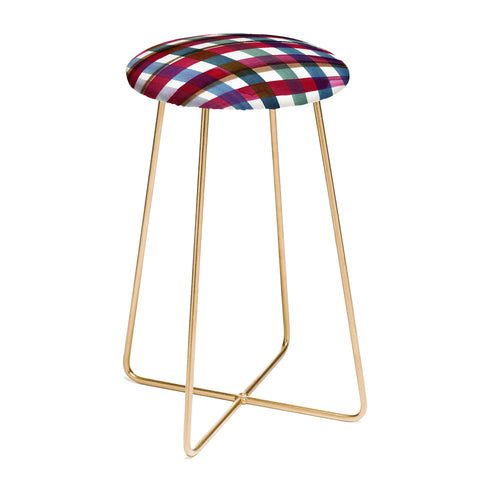 CayenaBlanca Modern Christmas Plaids Counter Stool