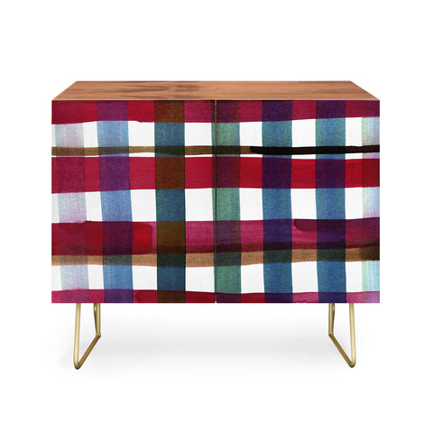 CayenaBlanca Modern Christmas Plaids Credenza
