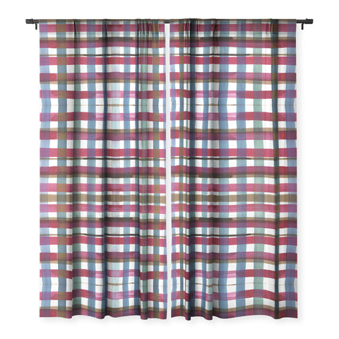CayenaBlanca Modern Christmas Plaids Sheer Non Repeat