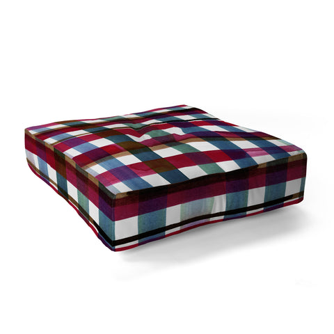 CayenaBlanca Modern Christmas Plaids Floor Pillow Square