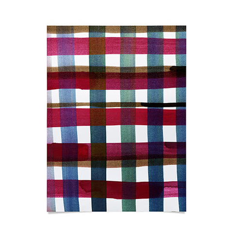 CayenaBlanca Modern Christmas Plaids Poster