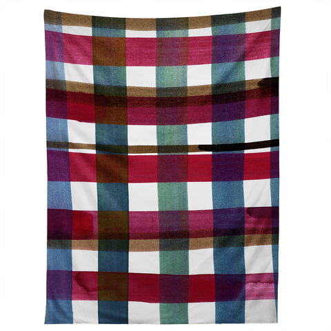 CayenaBlanca Modern Christmas Plaids Tapestry