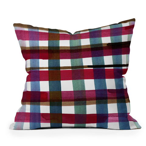 CayenaBlanca Modern Christmas Plaids Throw Pillow