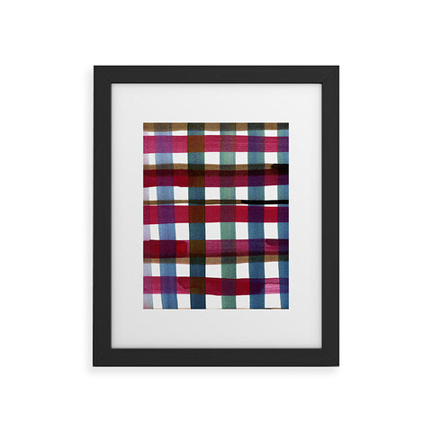 CayenaBlanca Modern Christmas Plaids Framed Art Print
