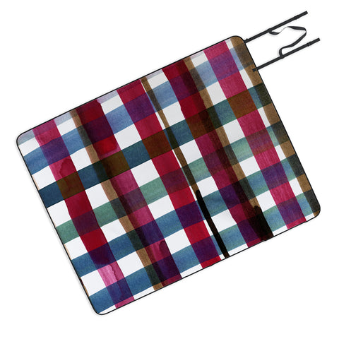 CayenaBlanca Modern Christmas Plaids Picnic Blanket