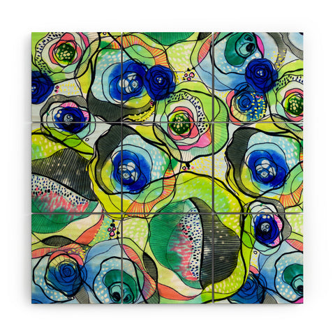 CayenaBlanca Molecular Tension Wood Wall Mural