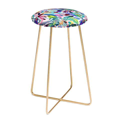 CayenaBlanca Morning Glory texture Counter Stool