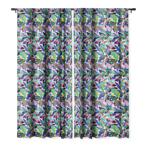CayenaBlanca Morning Glory texture Blackout Window Curtain