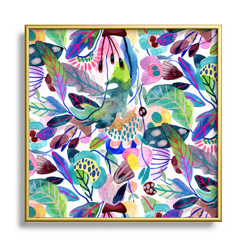 CayenaBlanca Morning Glory texture Metal Square Framed Art Print