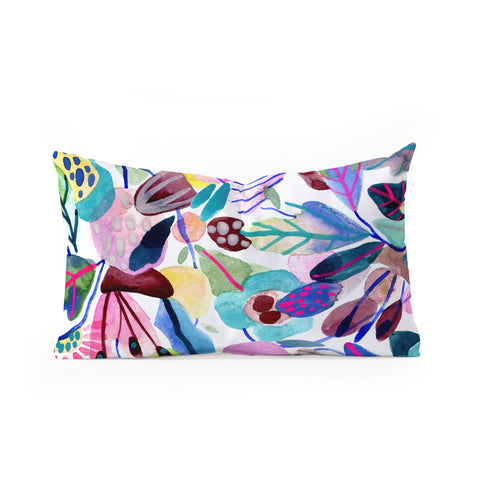 CayenaBlanca Morning Glory texture Oblong Throw Pillow