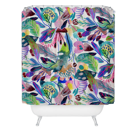 CayenaBlanca Morning Glory texture Shower Curtain