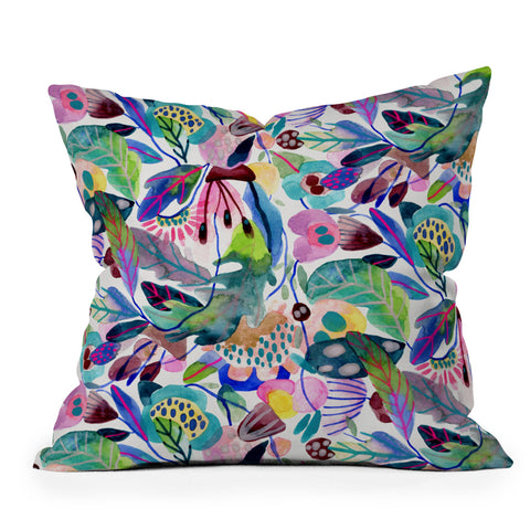 CayenaBlanca Morning Glory texture Throw Pillow
