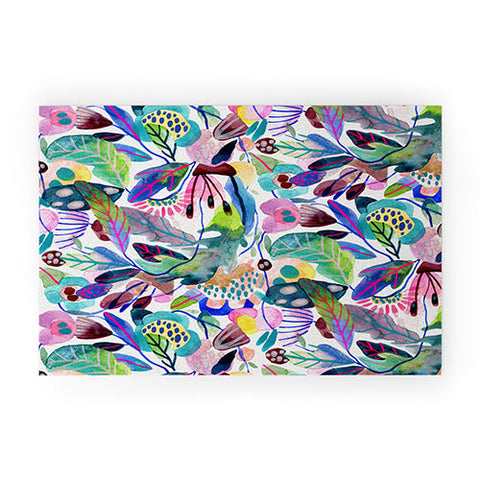 CayenaBlanca Morning Glory texture Welcome Mat