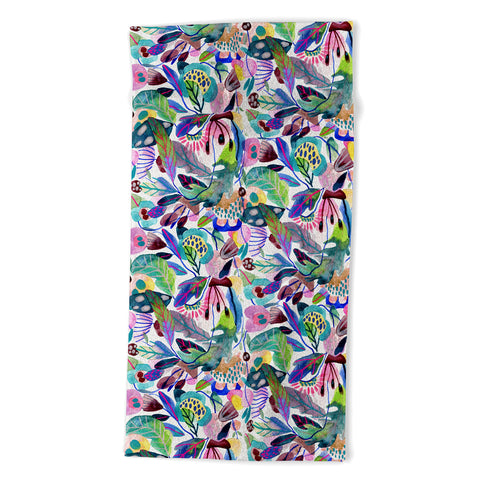 CayenaBlanca Morning Glory texture Beach Towel