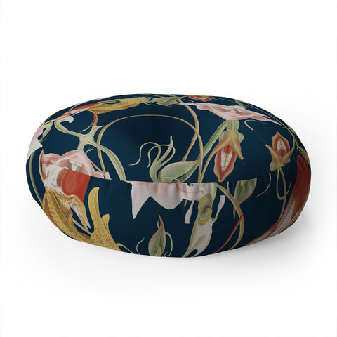 CayenaBlanca Orchid Dance Floor Pillow Round