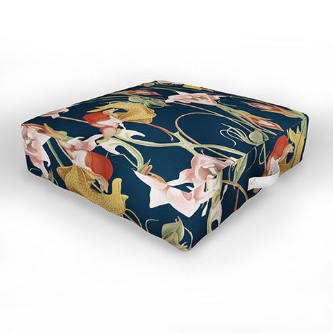 CayenaBlanca Orchid Dance Outdoor Floor Cushion