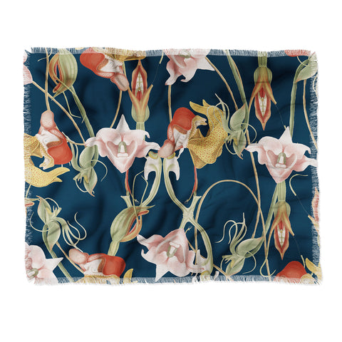 CayenaBlanca Orchid Dance Throw Blanket