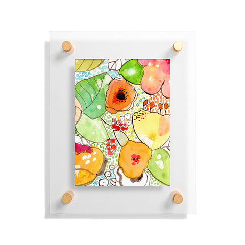CayenaBlanca Organic Flowers Floating Acrylic Print