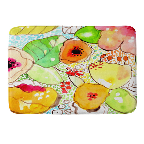 CayenaBlanca Organic Flowers Memory Foam Bath Mat