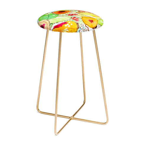 CayenaBlanca Organic Flowers Counter Stool