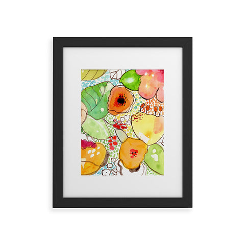 CayenaBlanca Organic Flowers Framed Art Print