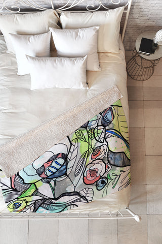 CayenaBlanca Pastel Spring Fleece Throw Blanket