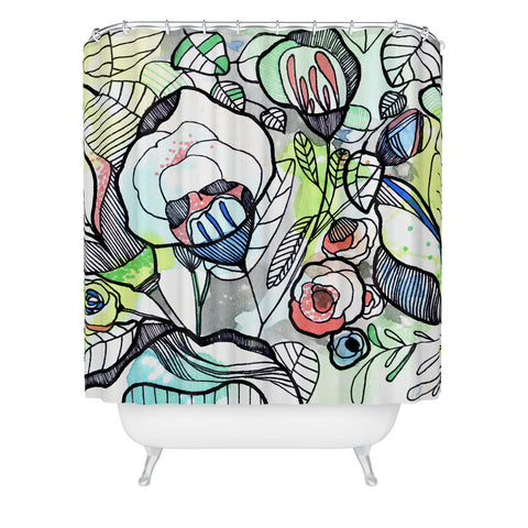 CayenaBlanca Pastel Spring Shower Curtain