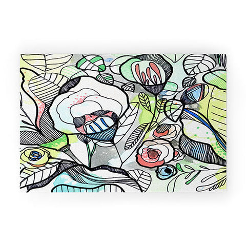 CayenaBlanca Pastel Spring Welcome Mat
