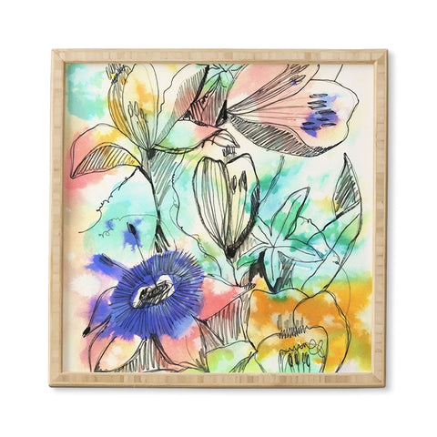 CayenaBlanca Pastels Flowers Framed Wall Art
