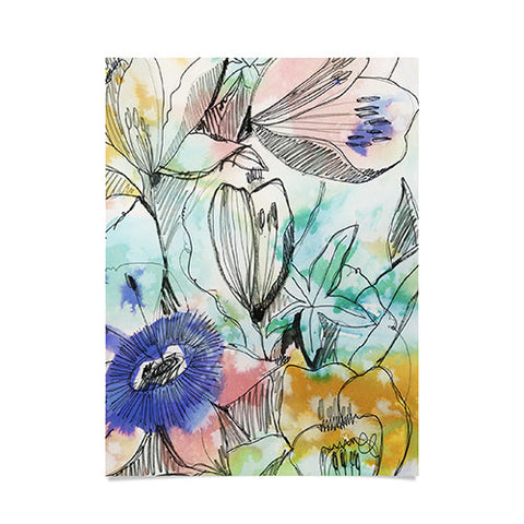 CayenaBlanca Pastels Flowers Poster