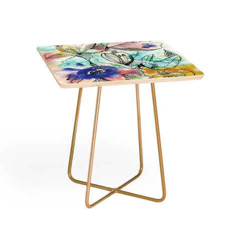 CayenaBlanca Pastels Flowers Side Table
