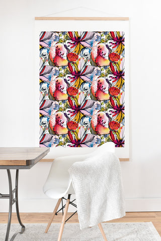 CayenaBlanca Pattern Flowers Art Print And Hanger